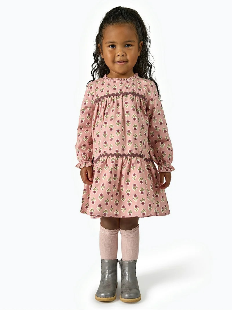 Modern Moments by Gerber Toddler Girl Tiered Dress with Ric Rac, Sizes 12M-5T | Walmart (US)