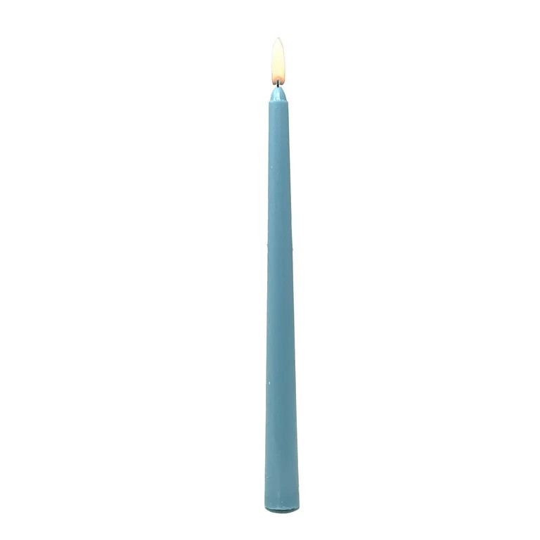 Mainstays Paraffin Wax 10" Taper Candle, Unscented, Blue | Walmart (US)