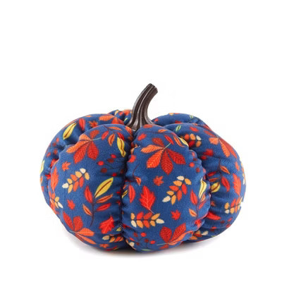 The Lakeside Collection Decorative Harvest Plush Pumpkin - Small,Harvest Leaves | Target