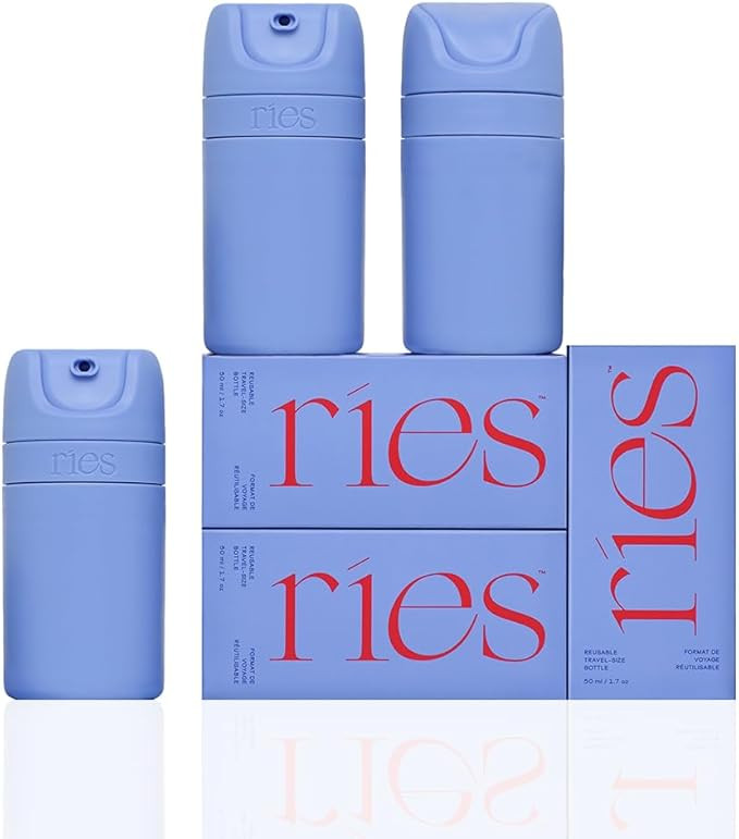 RIES Airless Pump Travel Bottles | Set of 3 Tsa Approved Leak Proof Containers | 1.7 oz BPA Free ... | Amazon (US)