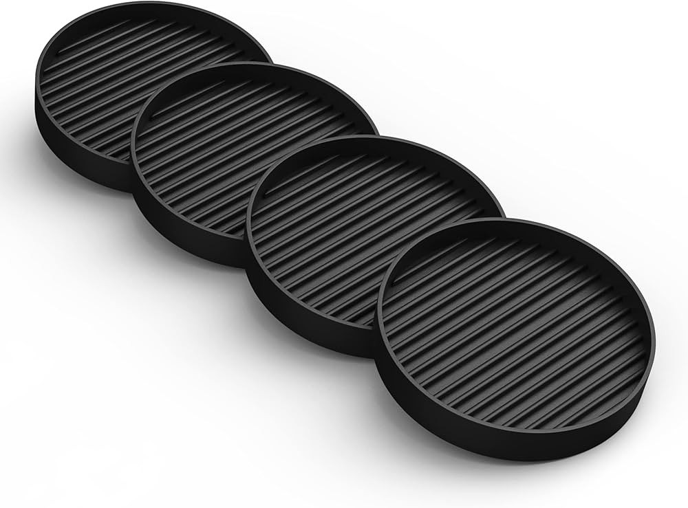 CasterMaster Non Slip Furniture Pads for Hardwood Floors - 3x3 Black Round Rubber Feet for Furnit... | Amazon (US)