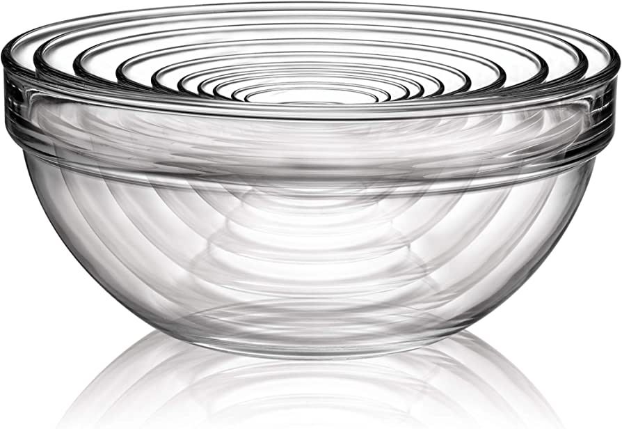 Luminarc Stackable Bowl 10-Piece Set, Glass, 1, Clear | Amazon (US)