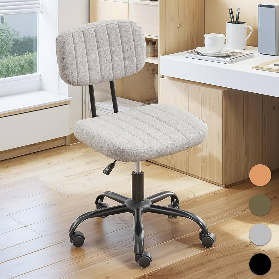 TUNYI Office Desk Chair with Wheels Armless Low Back Computer Chair Swivel Height Adjustable Task... | Amazon (US)