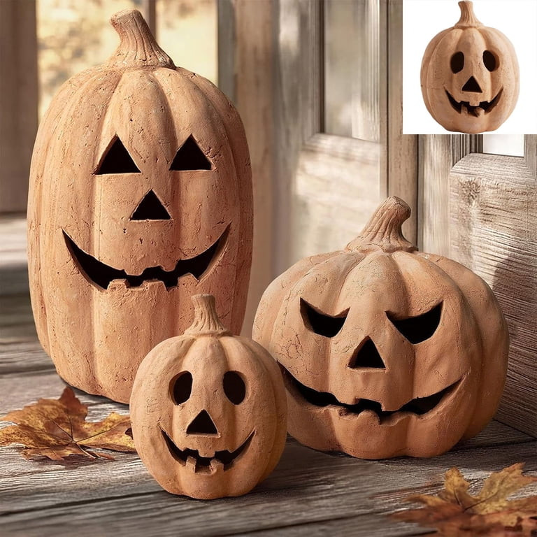 Halloween Handmade Pumpkin,Resin Pumpkin Fall Halloween Decorations Autumn Farmhouse Table Decora... | Walmart (US)