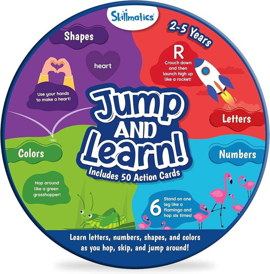 Skillmatics Card Game for Toddlers - Jump & Learn Letters, Numbers, Shapes & Colors, Preschool Le... | Amazon (US)