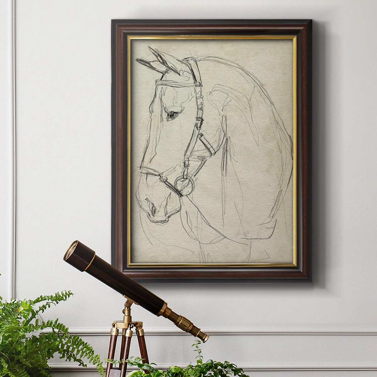 " Horse In Bridle Sketch II " | Wayfair North America