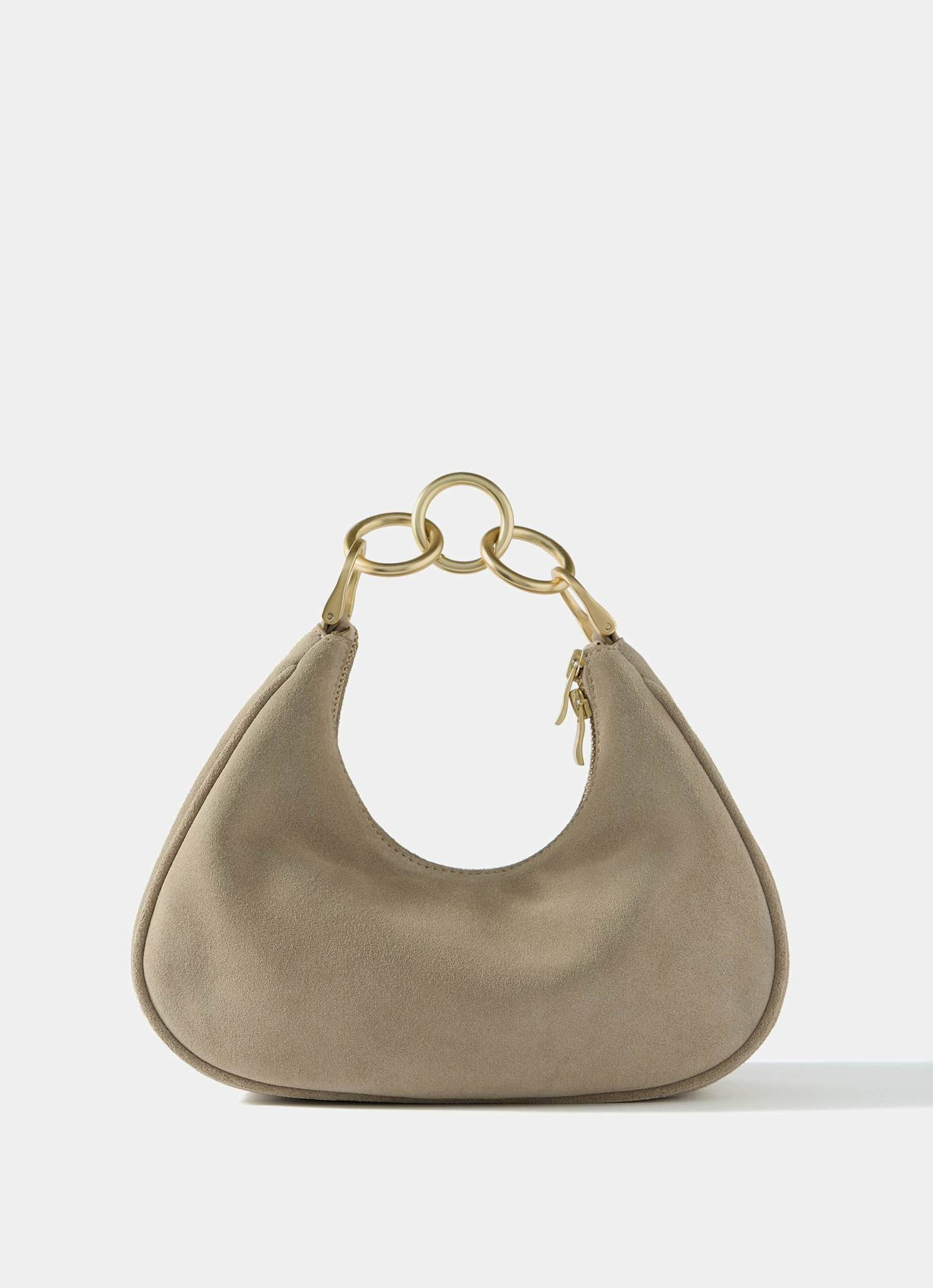 Ida Neutral Suede Grab Bag | Mint Velvet - US
