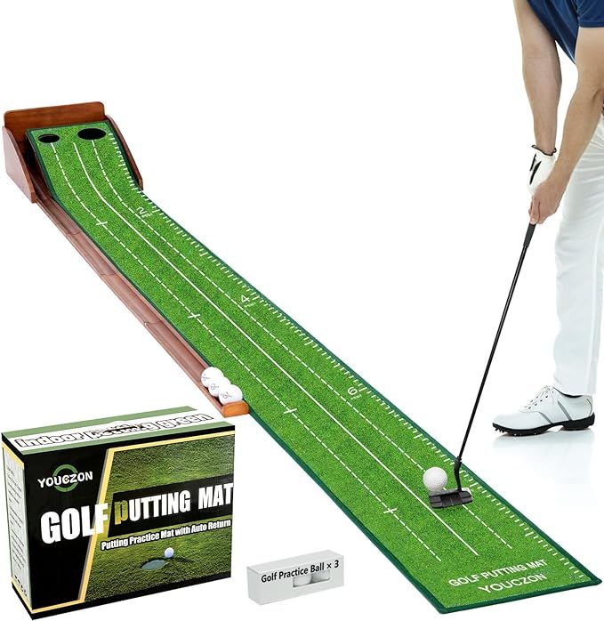 Putting Green - Putting Matt for Indoors, Putting Game Professional Indoor Outdoor Golf Putting m... | Amazon (US)