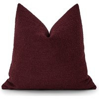 Burgundy Boucle Pillow Cover | Textured Boho Throw Pillow, We Pay Duty For Usa | Etsy (US)