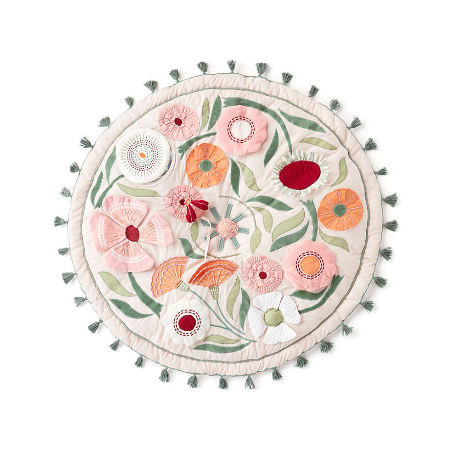 Floral Garden Baby Activity Playmat Tummy Time Toy + Reviews | Crate & Kids | Crate & Barrel