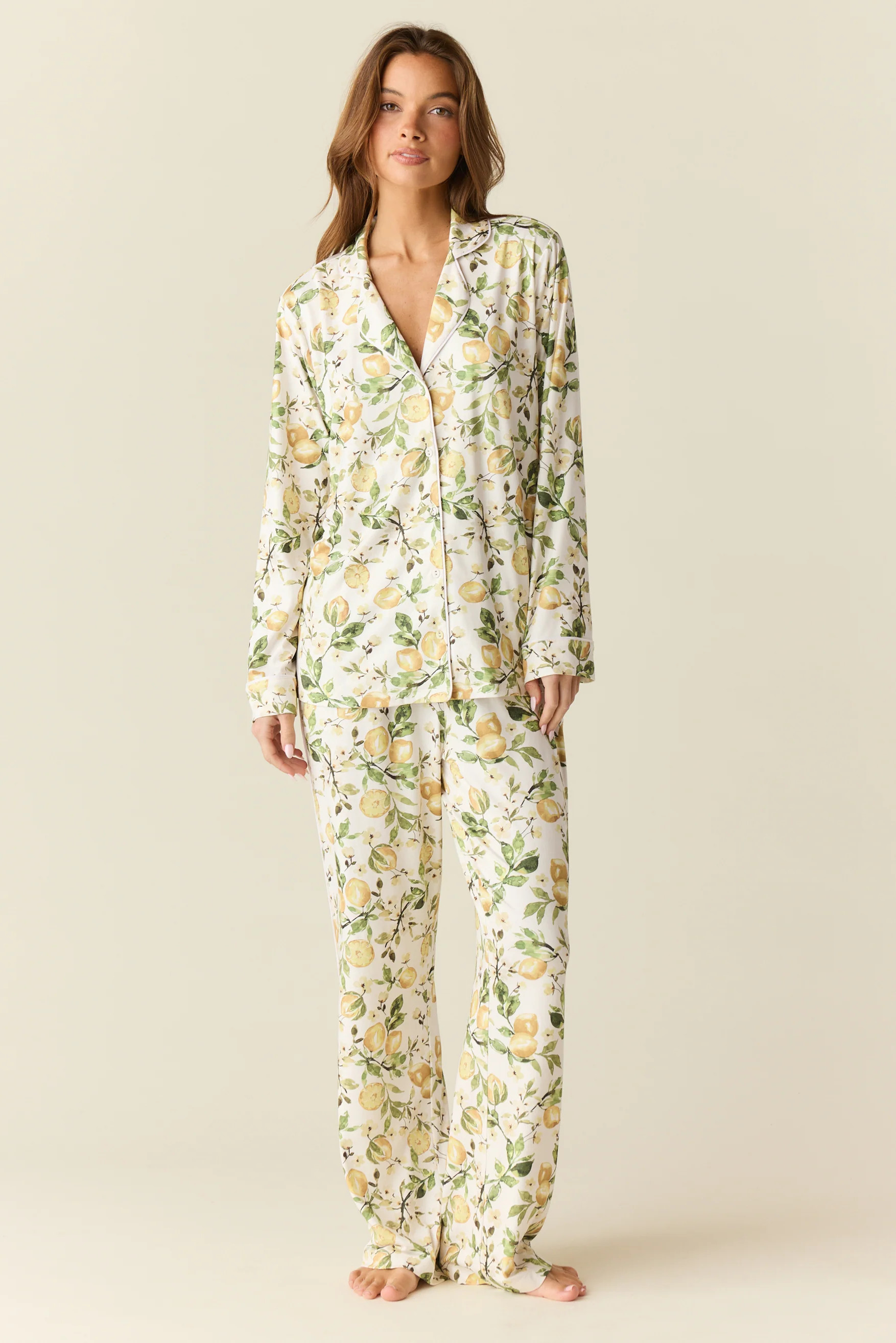 Winter Cloud Jersey PJ Set in Lemon Verbena | MASONgrey