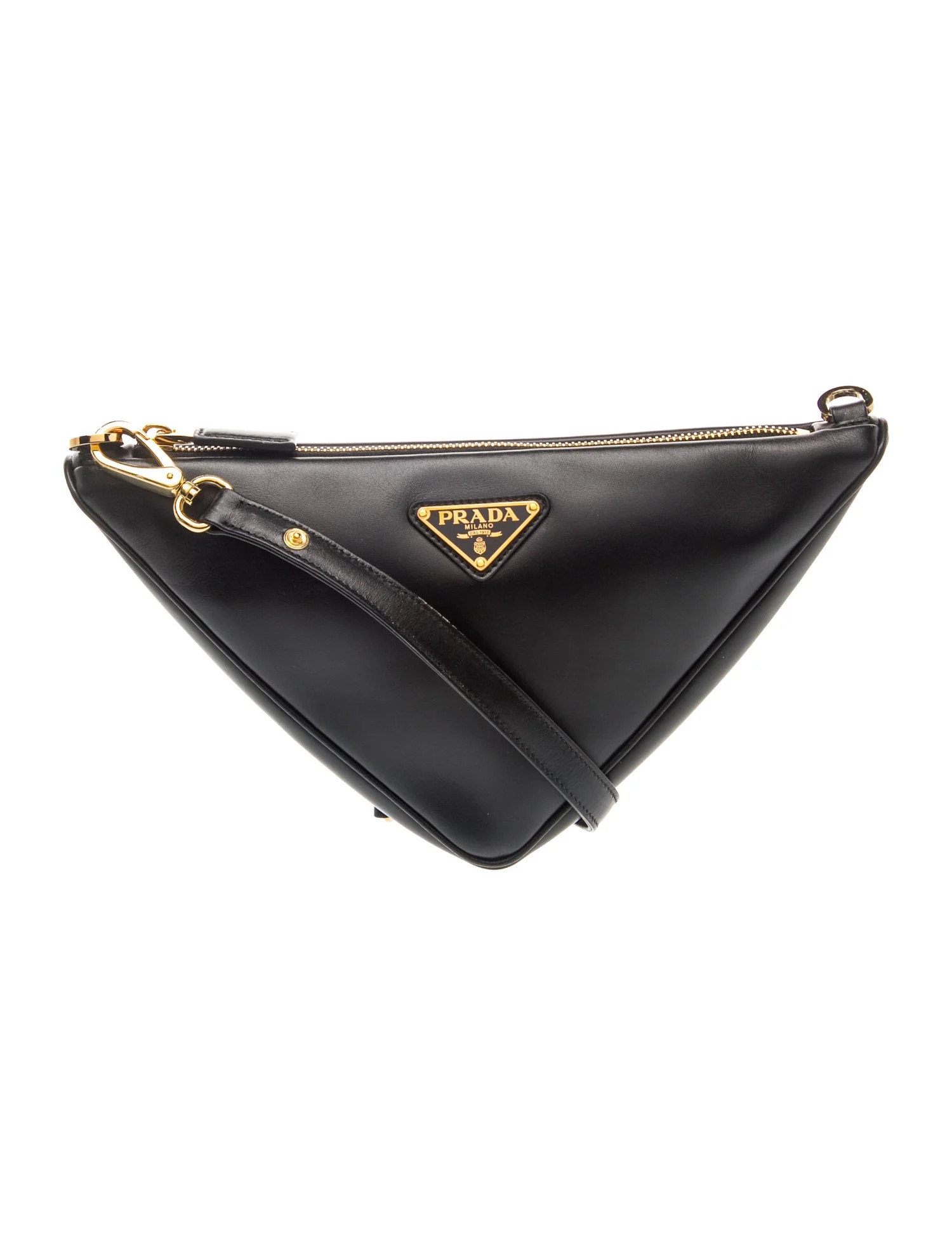 Prada Enameled Metal Triangle Triangle | The RealReal