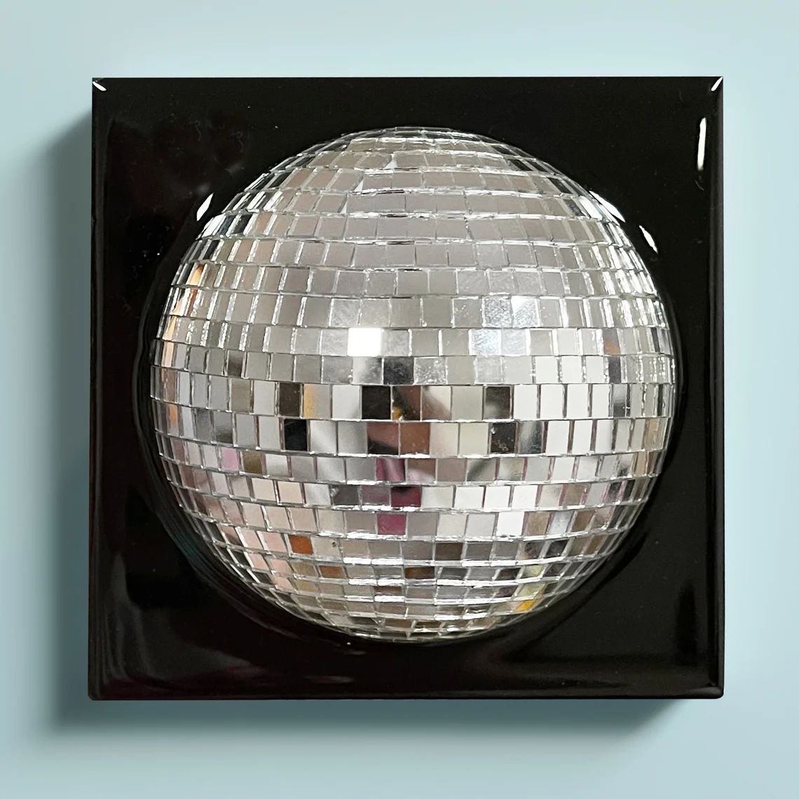3D SMALL DISCO BALL Wall Art - Resin Disco Ball 3D Room Decor - 5in x 5in | Etsy (US)