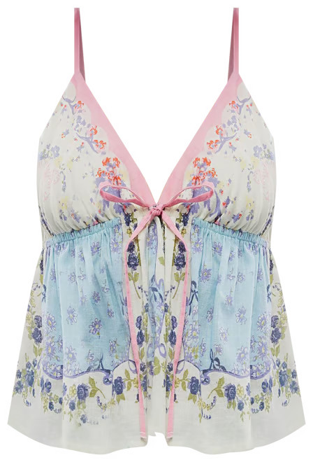 Double Date Floral Print Tie Detail V-Neck Sleeveless Tank Top | Dillard's