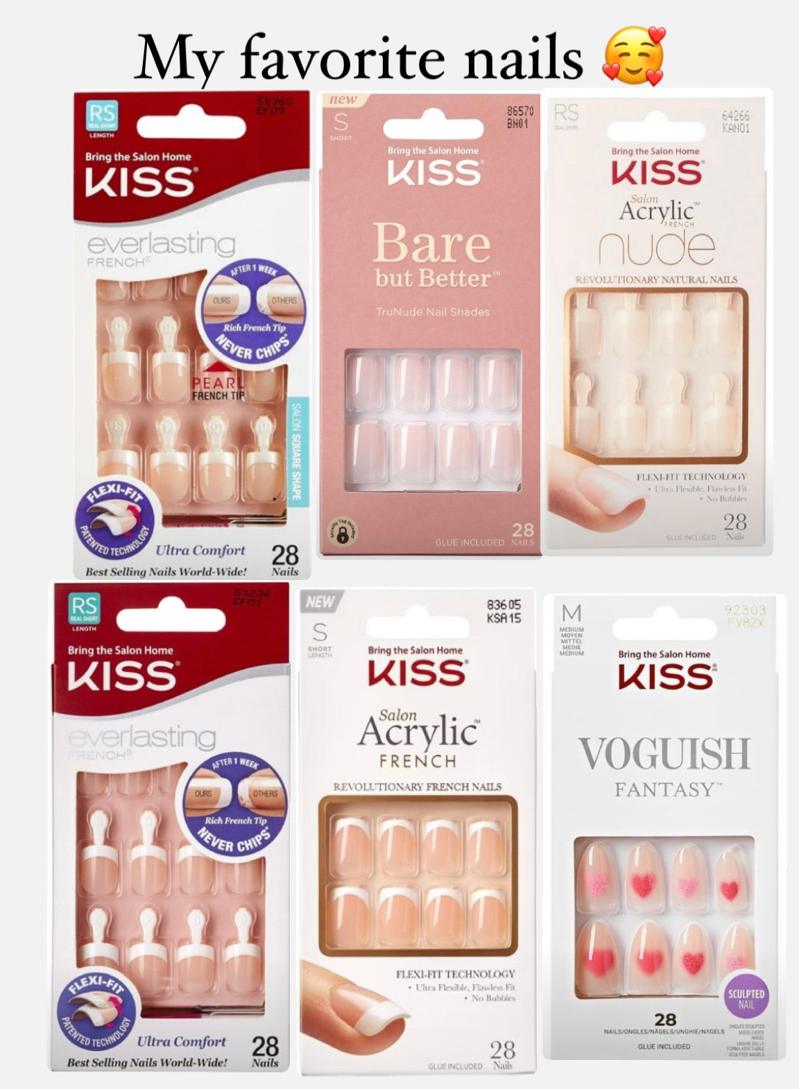 These are my favorite! 
File the inside of the nail before glueing and they last much longer!  #pressonnails #frenchmanicure #naturalnails #kissnails #kissacrylic #acrylicnails 

#LTKStyleTip