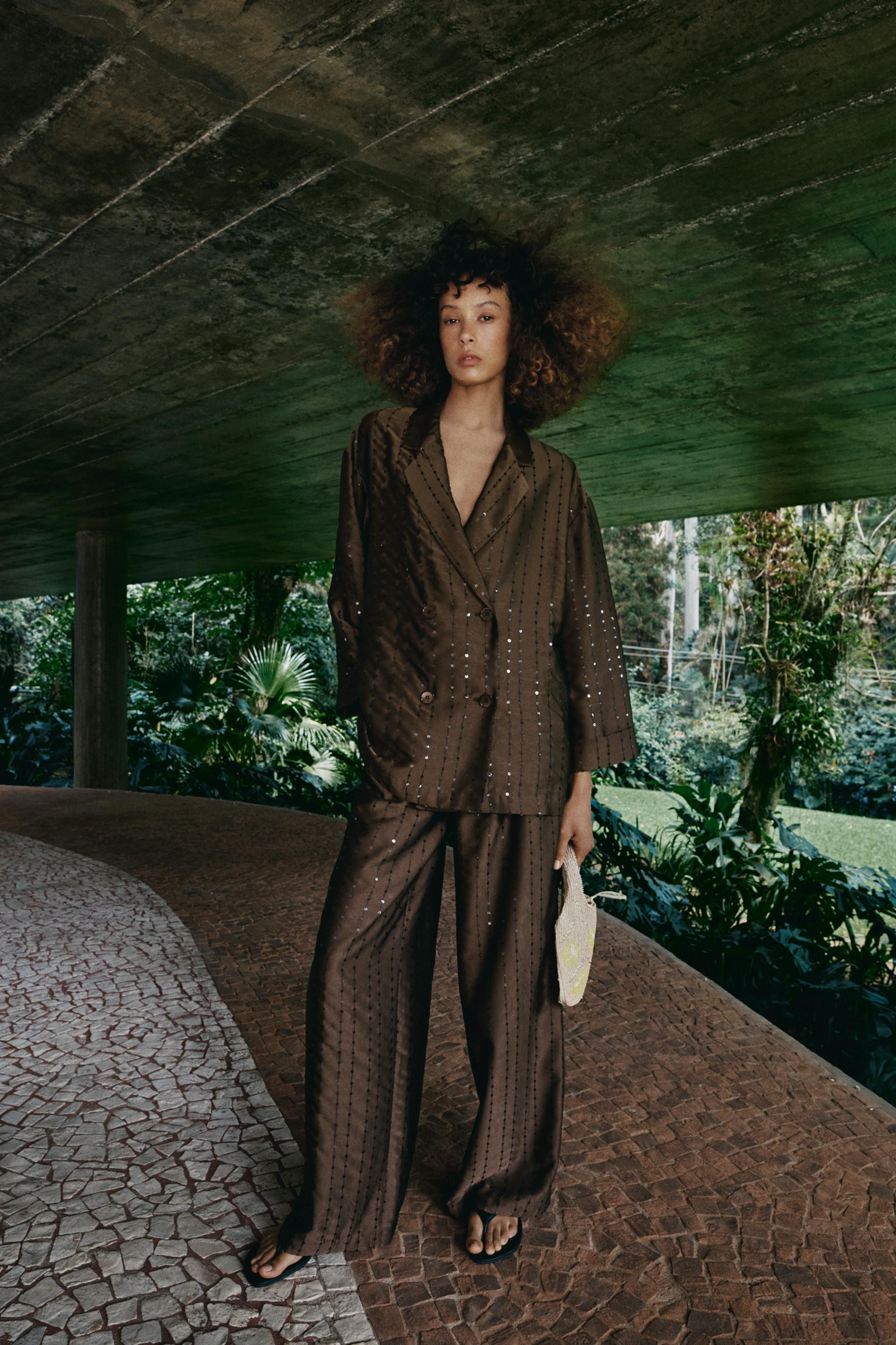 SEQUIN DOUBLE-BREASTED BLAZER | Zara US