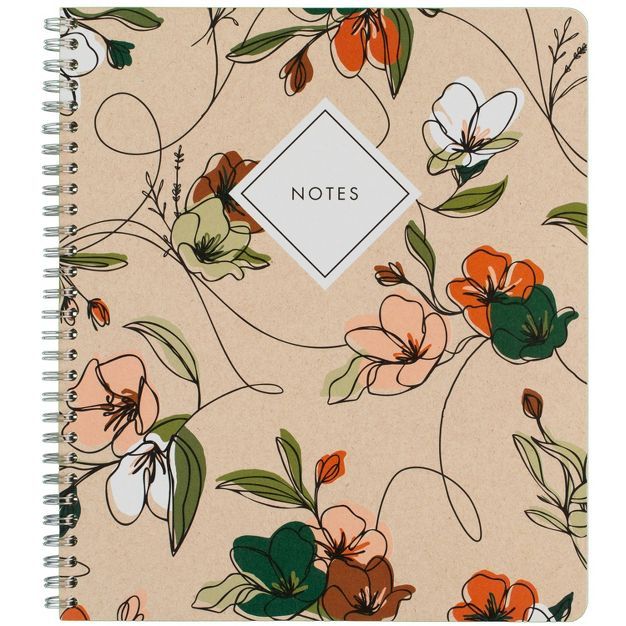 1 Subject Spiral Notebook Greenpath Medium Floral - Cambridge | Target