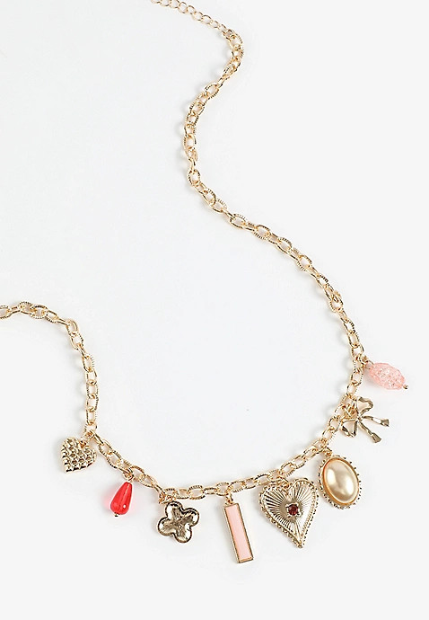 Gold Heart Charm Necklace | Maurices