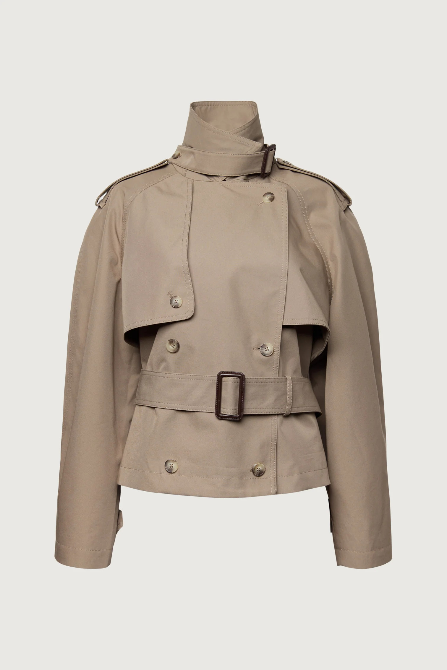 SHORT BELTED TRENCH COAT | OAK + FORT