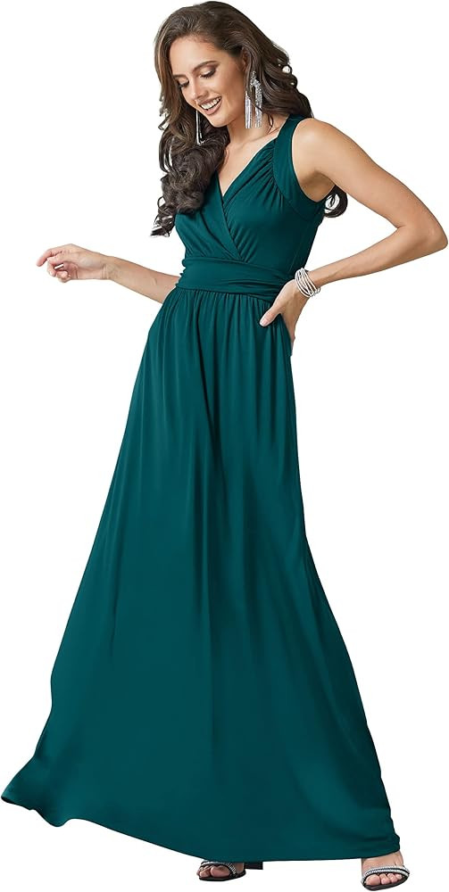 KOH KOH Womens Long Sleeveless Flowy Bridesmaid Cocktail Evening Gown Maxi Dress | Amazon (US)