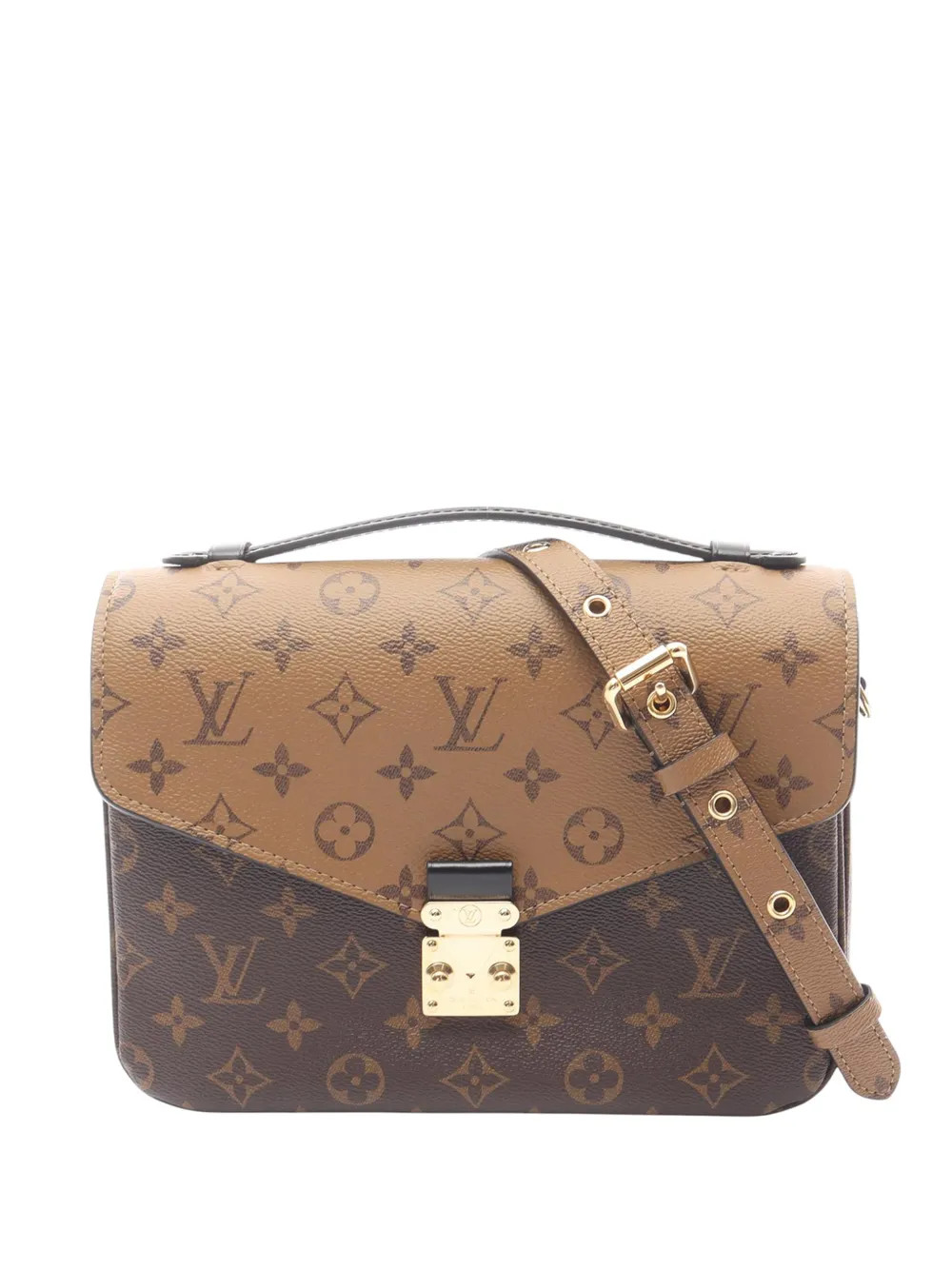 Louis Vuitton Pre-Owned 2021-2026 Monogram Reverse Pochette Metis satchel - Brown | Farfetch Global