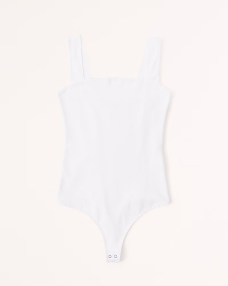 Cotton Seamless Fabric Squareneck Bodysuit | Abercrombie & Fitch (US)