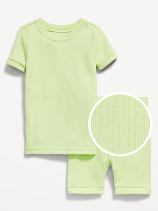Snug-Fit Ribbed Pajama Set for Toddler & Baby | Old Navy (US)