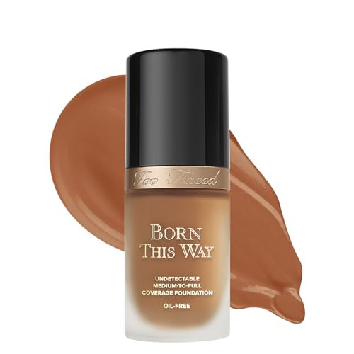 Too Faced Born This Way Natural Finish Longwear Liquid Foundation | Medium-To-Full Coverage | Hydrating + Oil Free, 1 Fl Oz, Mocha | Amazon (US)