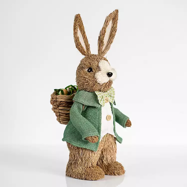 Sisal Easter Bunny in Jacket | Kirkland's Home