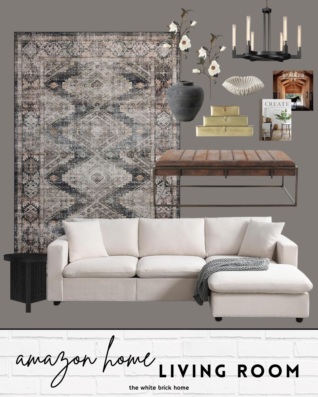 Beautiful finds for a cozy living room from Amazon! 
🖤🖤

Living room, living room decor, living room design, area rug, sectional, sofa, ottoman, chandelier, side table, area rug, rug, vase, faux floral, loloi rug, couch, sofa, family room, tables, traditional living room, Amazon furniture 

#LTKFindsUnder100 #LTKHome #LTKStyleTip