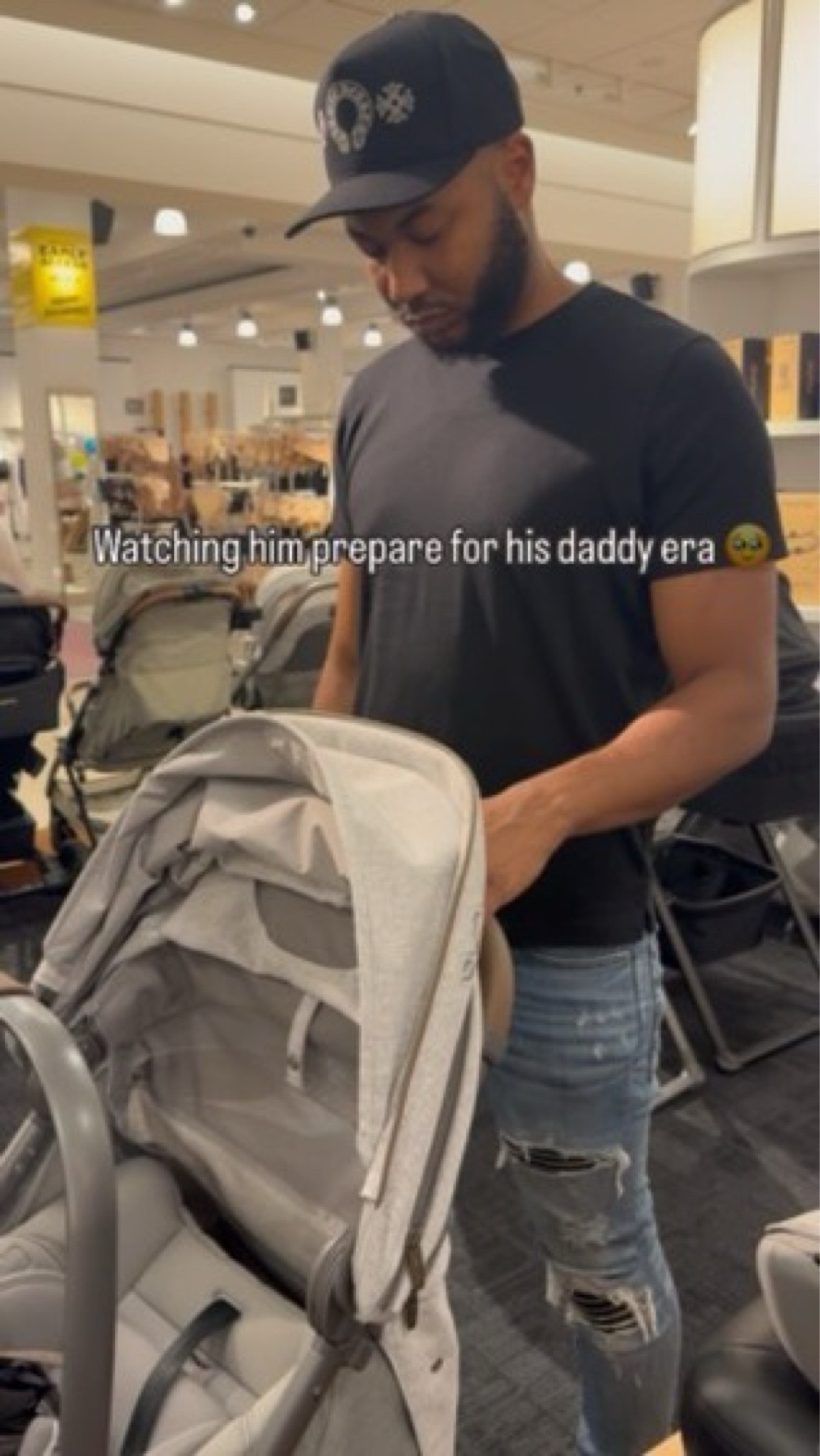 Who would have thought that stroller shopping would be so romantic 🥹😂. 

P.S. Does anyone else have the Nuna Trvl LX? No shade to the Doona lovers, the Nuna Trvl LX just makes sense. 

Unboxing video next? 👀

#LTKFamily #LTKBaby #LTKBump