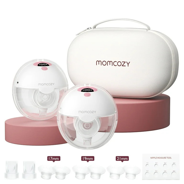 Momcozy M5 Pinky Breast Pump Hands Free, Electric 24mm Pink 2 Pack | Walmart (US)