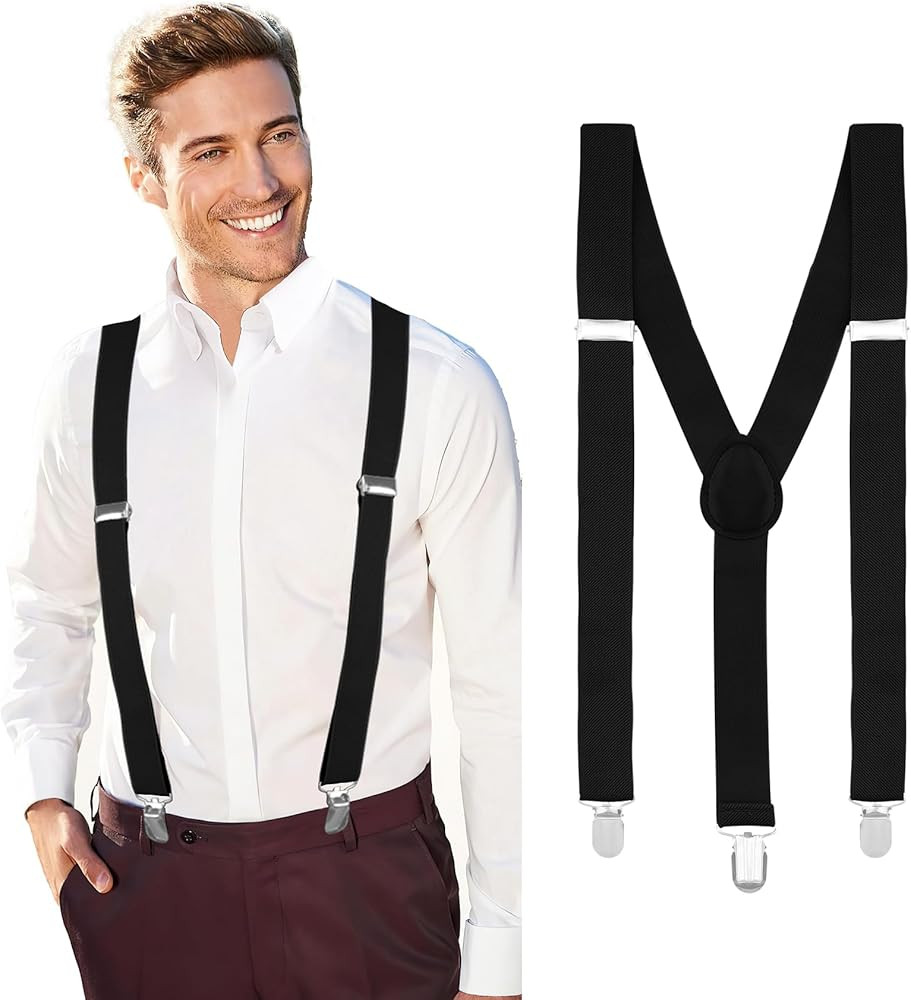 QPIXVB Suspenders for Men Suspenders Clips Women Suspenders Adjustable Halloween Cosplay Christma... | Amazon (US)