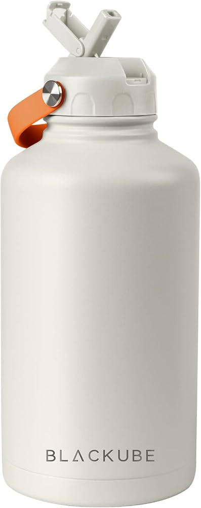 Blackube 64oz Insulated Water Bottle with Straw Lid, Stainless Steel Water Bottles Keeps Hot and ... | Amazon (US)