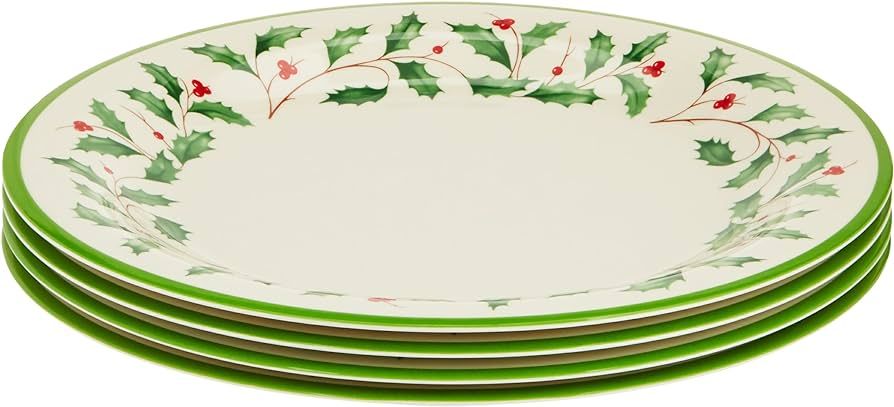 Amazon.com | Lenox Holiday 4-Piece Melamine Dinner Plate Set: Dinner Plates | Amazon (US)