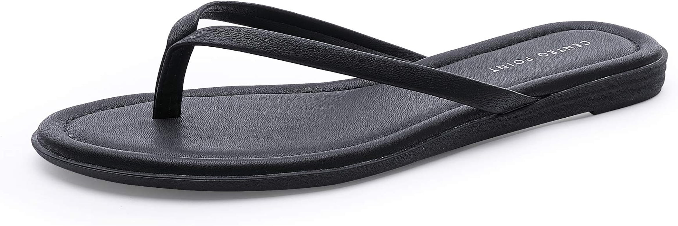 CentroPoint Women's T-strap Thong Flat Flip Flops Casual Thin Strap Sandals Single Layer Premier ... | Amazon (US)