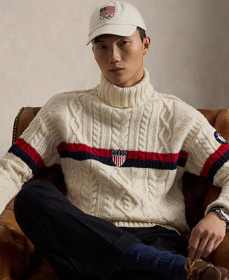 Team USA Wool Turtleneck Sweater | Macy's