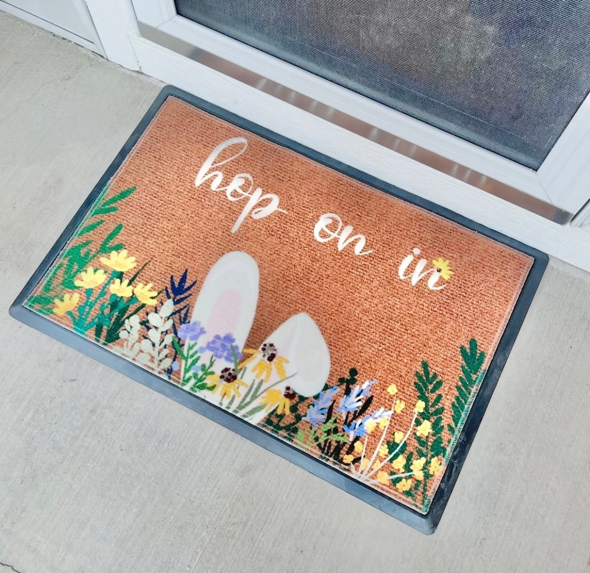 Hop On In!🐰 

@ruggable doormats are the best for indoors, outdoors, garages, and mudrooms. My favorite thing about @ruggable products are they’re machine washable! 

Hop On In Doormat
$129.00 doormat & rubber mat
$79.00 doormat only 
+ Free shipping

#LTKSeasonal #LTKHome
