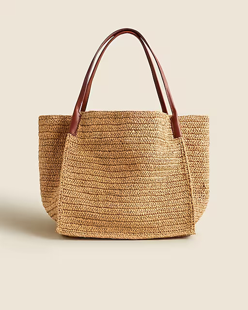 Large handknotted packable tote bag | J. Crew US