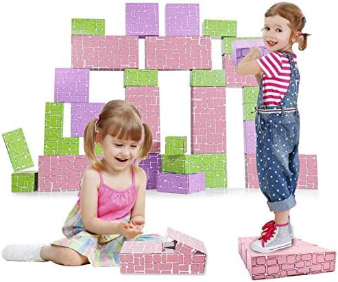 Cardboard Blocks, Jumbo Giant Building Blocks, Construction Toy Stacking Blocks Set, Preschool Le... | Amazon (US)