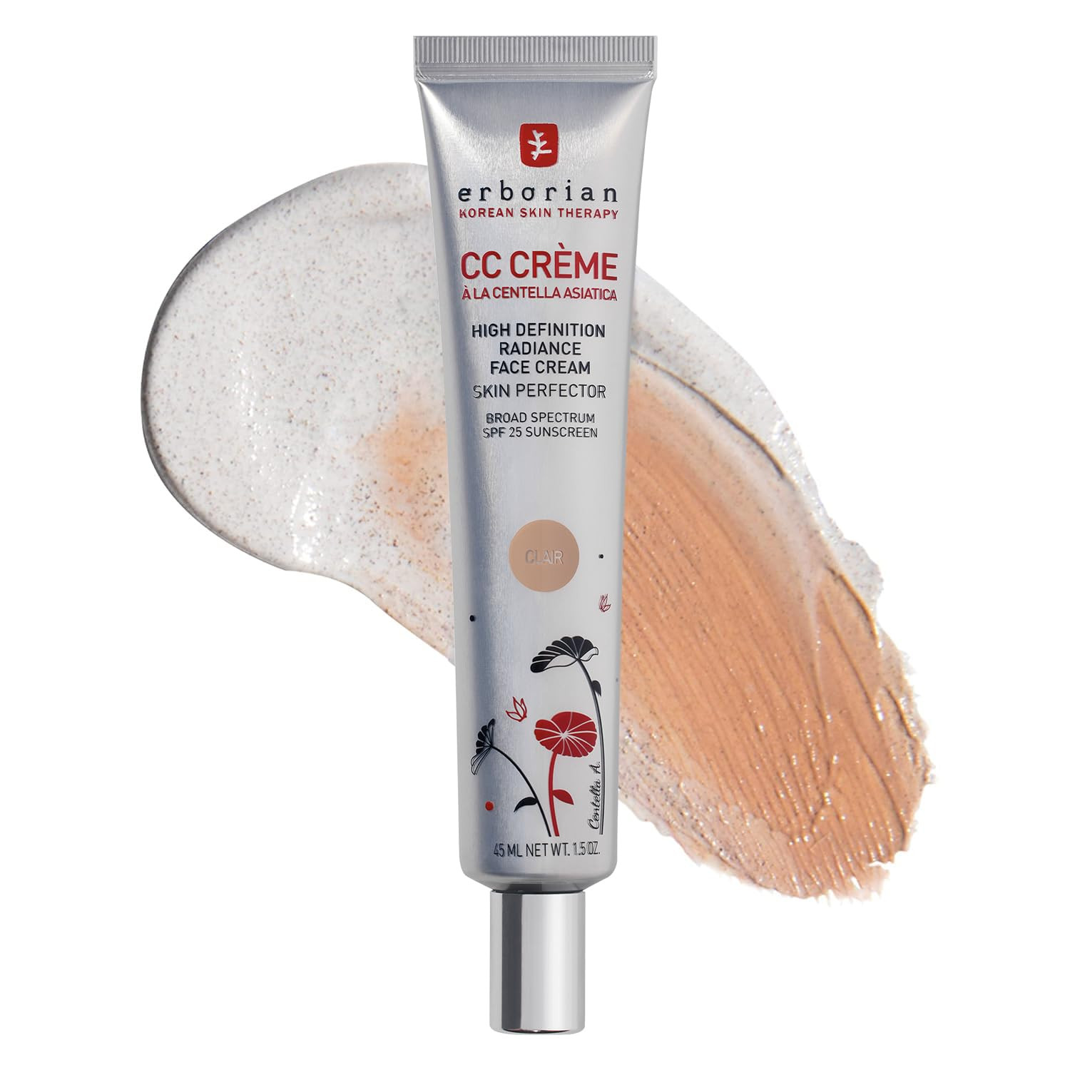 Erborian CC Cream with Centella Asiatica - Skin Perfector Tinted Moisturizer and High Definition Radiance Face Cream, 1.5 fl. oz. | Amazon (US)