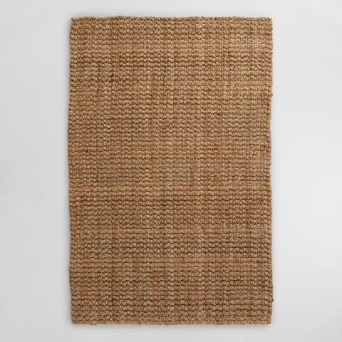 Natural Basket Weave Jute Area Rug | World Market