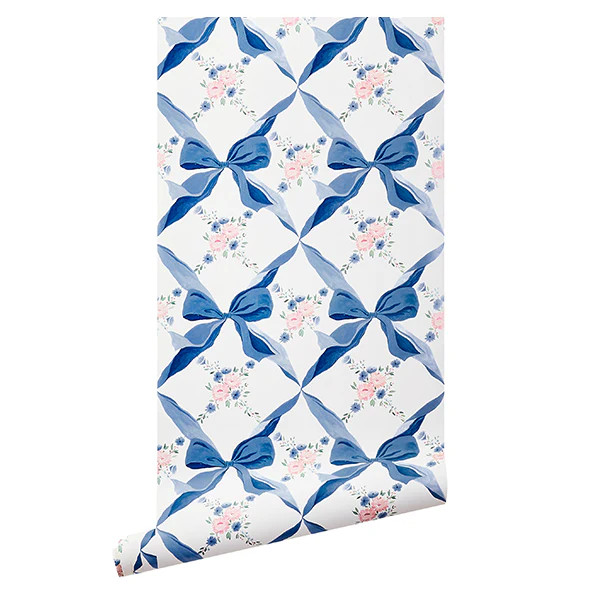 Bows & Blossoms Wallpaper | Caitlin Wilson Design