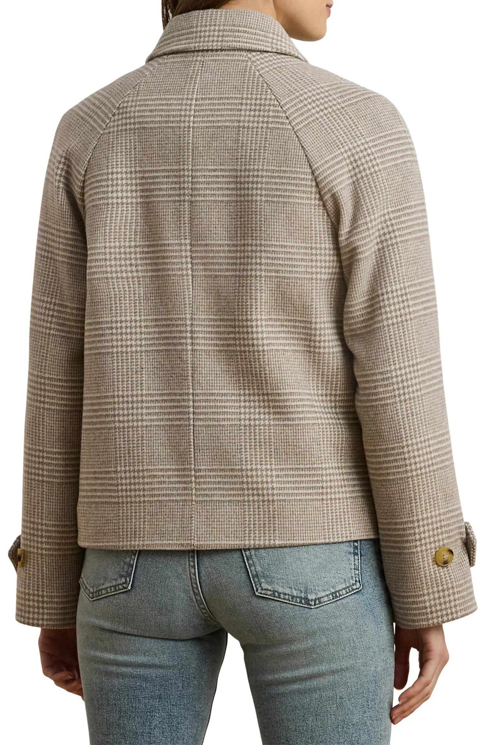 Lauren Ralph Lauren Double Breasted Wool Blend Crop Coat | Nordstrom | Nordstrom