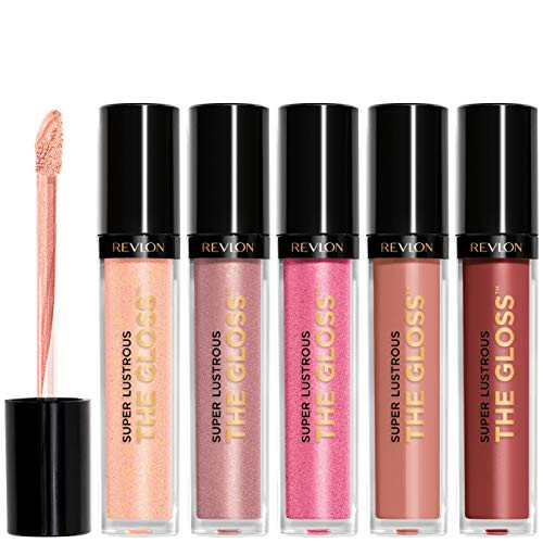 Revlon Super Lustrous The Gloss, 5 Piece Lipgloss Gift Set, Non-sticky High Shine Color in Cream & Pearl Finishes, Pack of 5, 0.75 Fl Oz | Amazon (US)