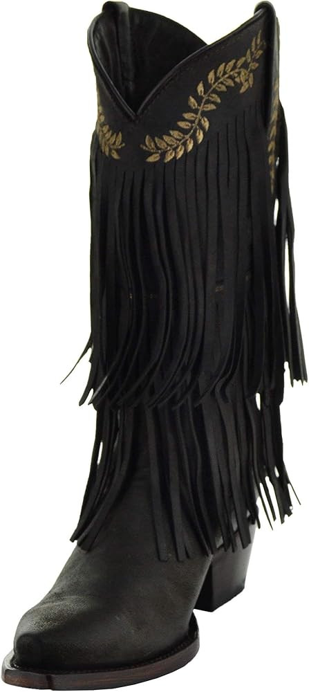 Soto Boots Santa Fe Women's Fringe Cowgirl Boots M50035 | Amazon (US)