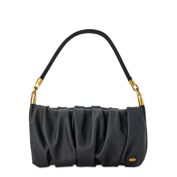 Scoop Women's Ruched Shoulder Bag Black | Walmart (US)