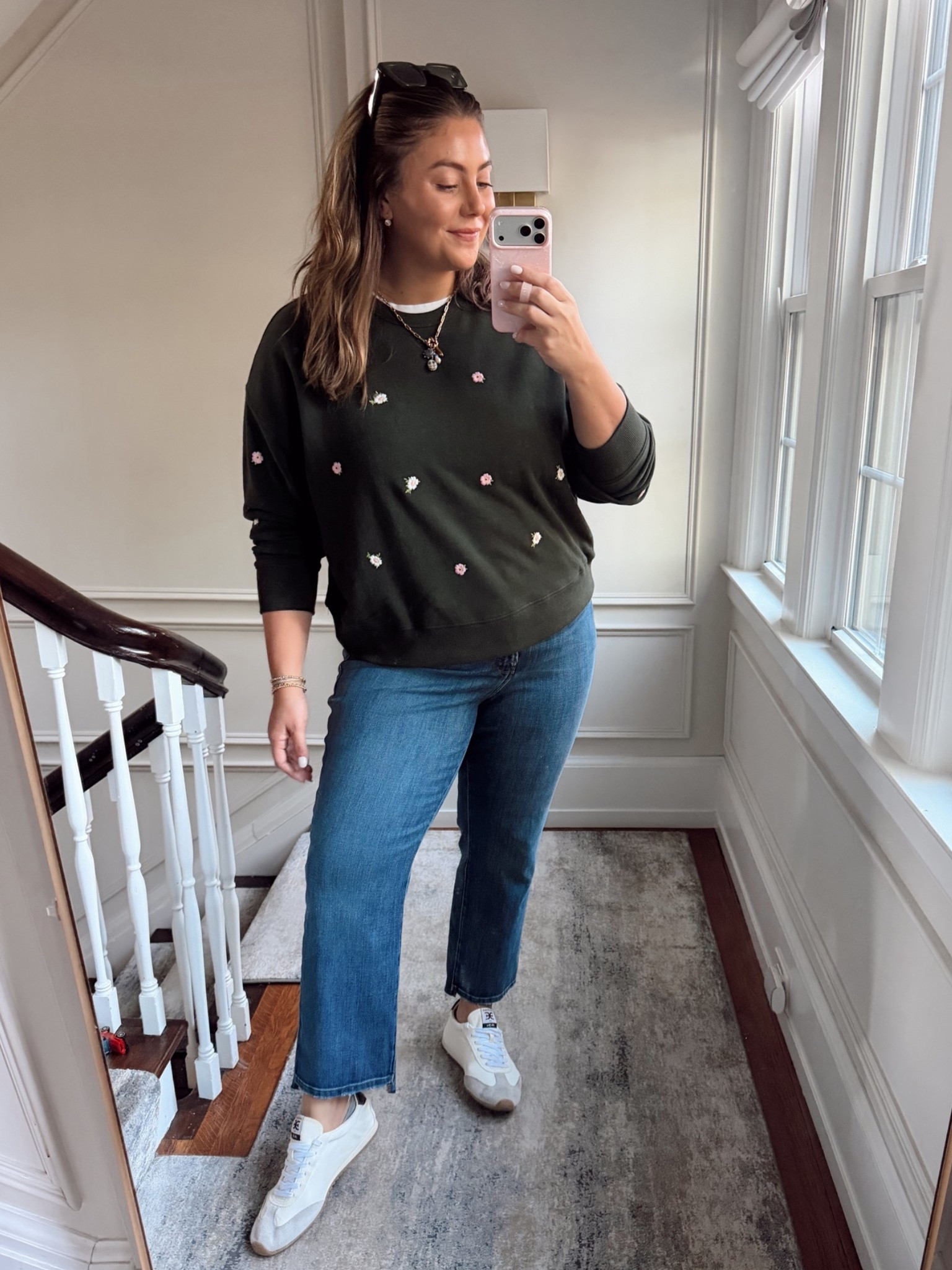 Wearing size XXL in sweatshirt, 16Plus in jeans, 2X in t-shirt. Use CARALYN15 at Good American

#LTKootd #LTKSeasonal #LTKPlusSize
