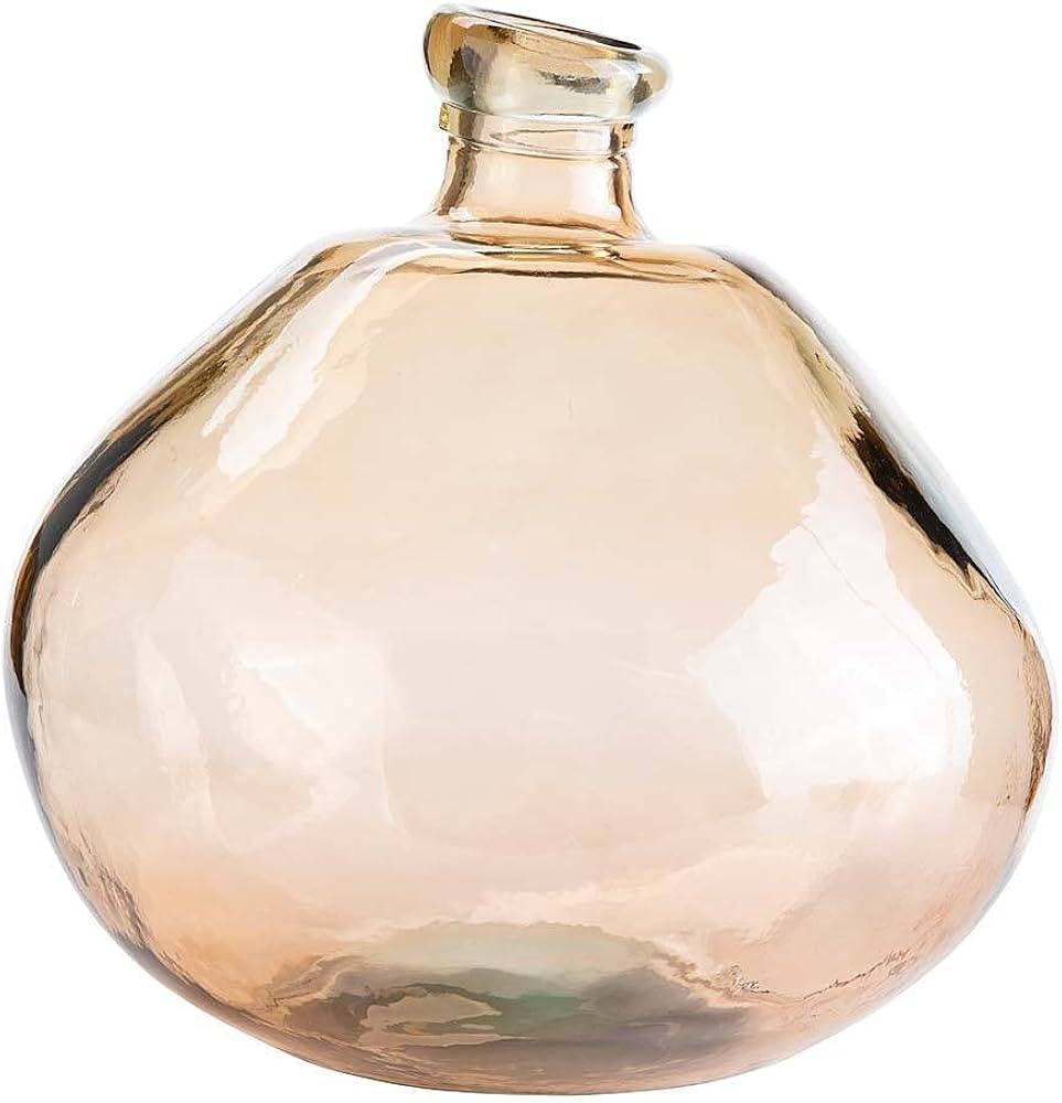 VivaTerra Recycled Round Glass Balloon Vase | 13" H x 14" Dia. | Handblown Colorful Glass Vases f... | Amazon (US)