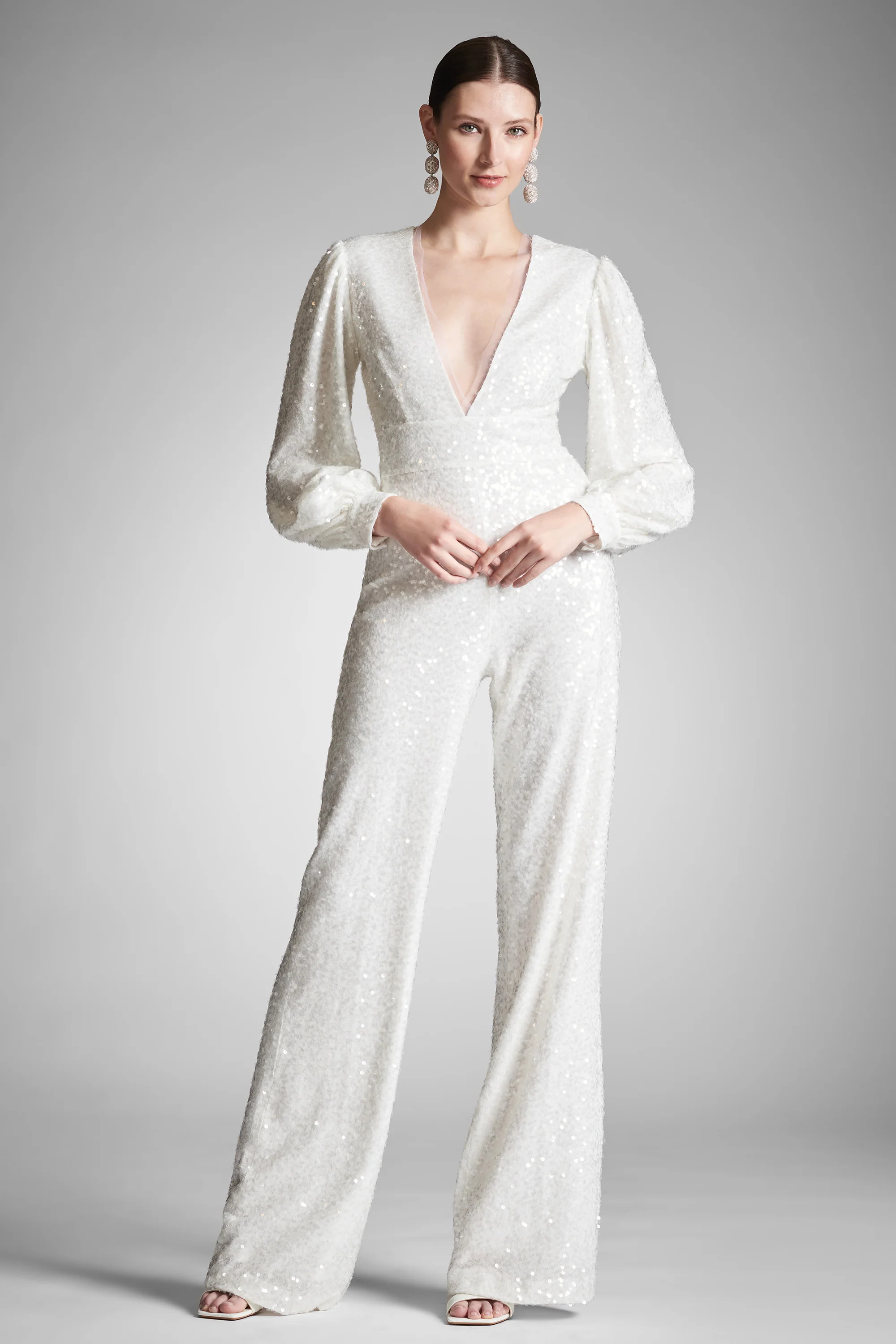 Presly Jumpsuit - Ivory Sequins - Final Sale | Sachin and Babi